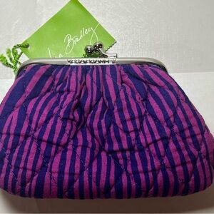 Vera Bradley Kiss Kiss Coin Purse Impressionista Stripe